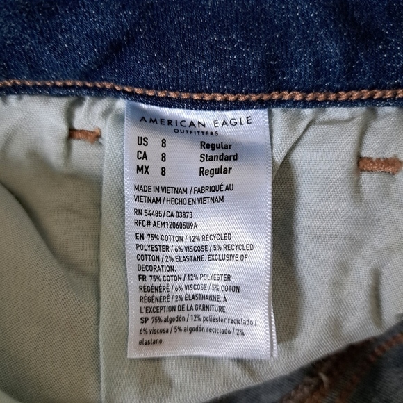 American Eagle Jeans Women's Size 8 Curvy Kick Boot Blue Denim - Picture 7 of 11